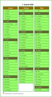 2255 Quartalskalender in der Spalte